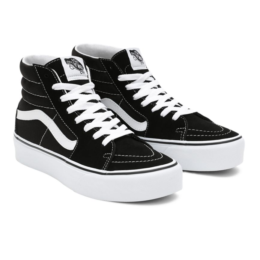 Vans Suede Sk8-Hi Platform 2.0 Dam Svarta/Vita - Vans Platåskor Butiker (WIJVZ5629)